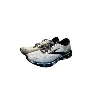 Brooks Ghost 14 Snow Camo White Black Womens Running Shoes Size 10 1203561B135